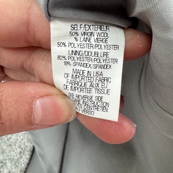 Theory Dress‎ Womens 4 Grey Raneid K Felt Mini Wool Blend - Picture 6 of 9